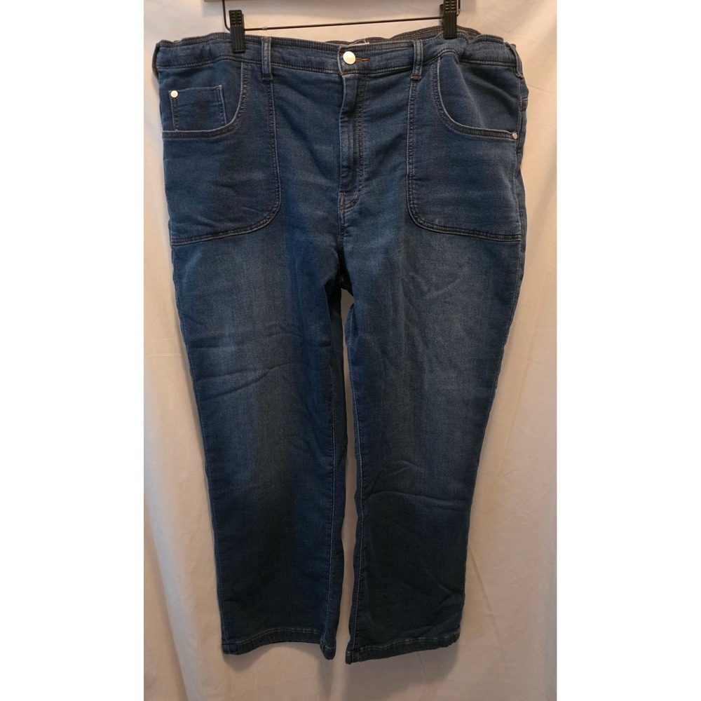 Pilcro Jenna Relaxed Fit Jeans Women XLP Blue Mid Rise Stretch Denim Classic